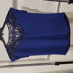 Express Navy Lace top Medium